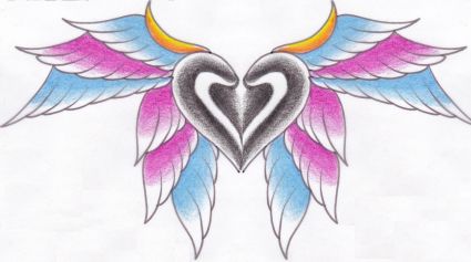 Free Love Angel Image Tattoo